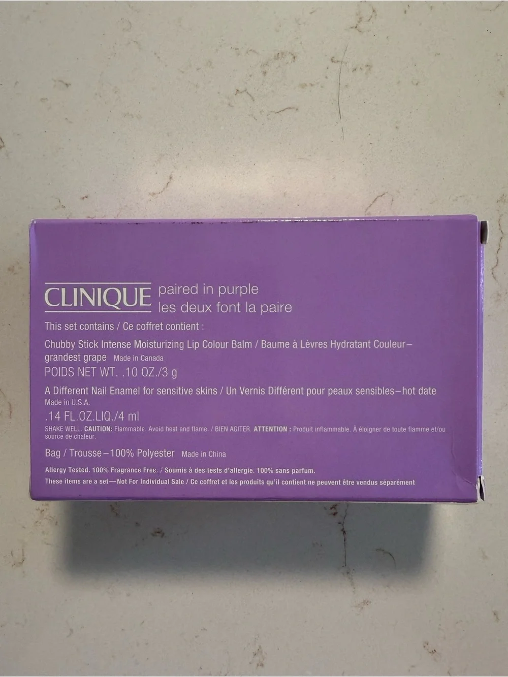 Clinique Paired in Purple Makeup Set - Grandest Grape & Hot Date Nail Enamel